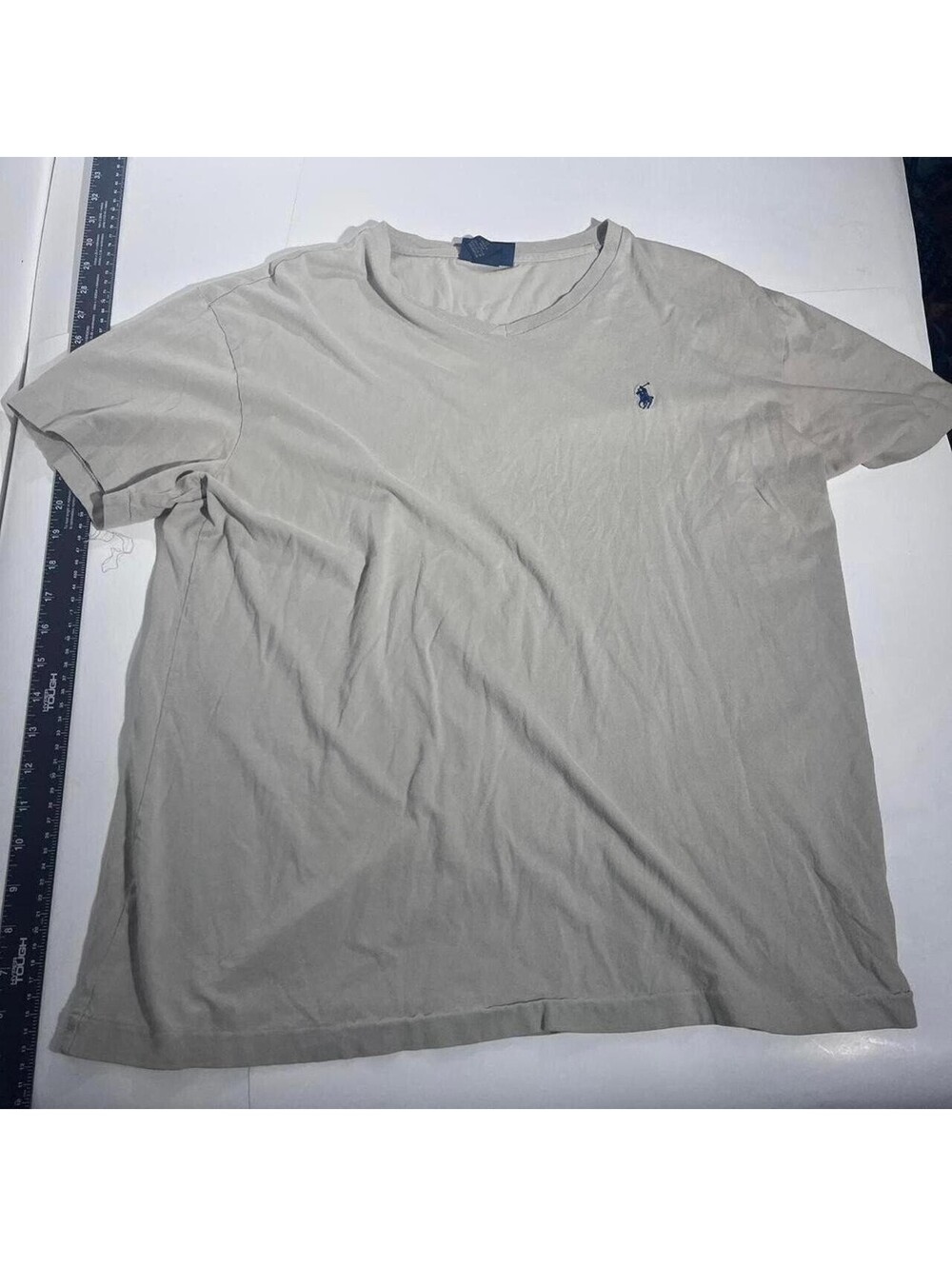 Polo Ralph Lauren Tan Pony Logo T-Shirt Men's Medium Flaw